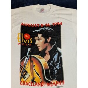 Vintage Jerzees 1994 Elvis Graceland Memphis Tennessee Made In USA M/L